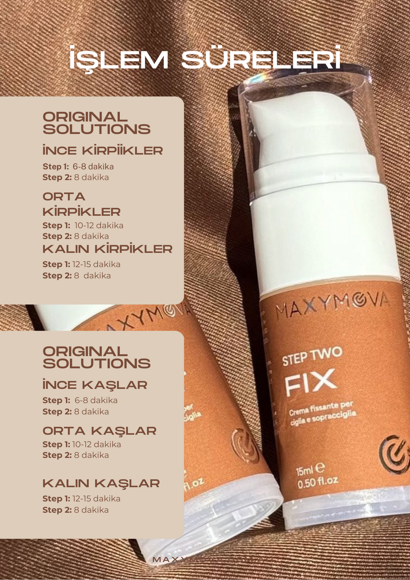 Brow Lift and Eyelash Lamination Kit – Step 1, 2, 3 | Profesyonel Sonuçlar